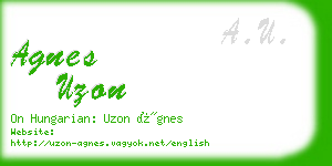 agnes uzon business card